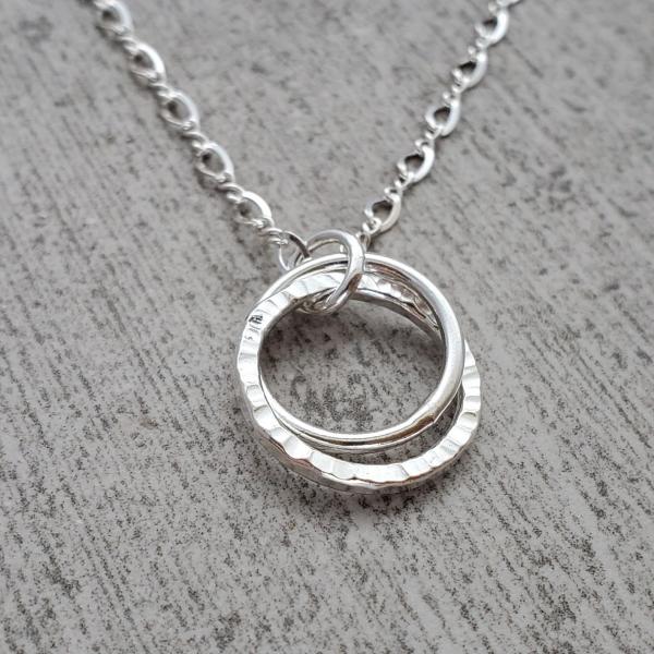 Silver Double Hoop Necklace picture