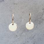 Hammered Disk Earrings