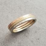 14k Gold Stack Ring Set of 3