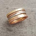 14k Gold Stack Ring Set of 5