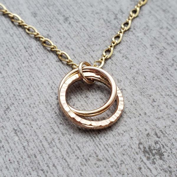 14k Gold Fill Double Hoop Necklace picture