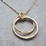 14k Gold Fill Double Hoop Necklace