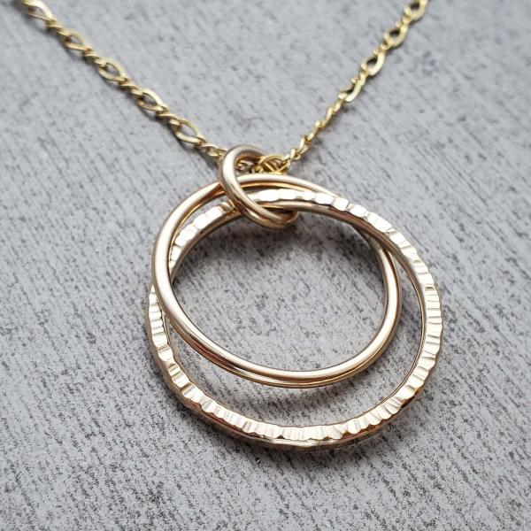 14k Gold Fill Double Hoop Necklace picture