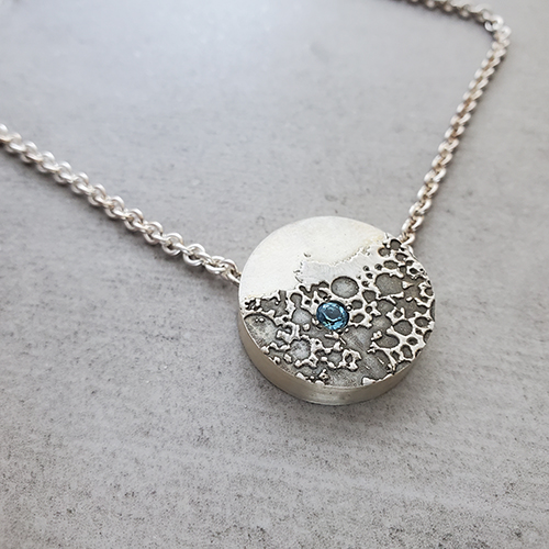 Bubble and Blue Topaz Necklace