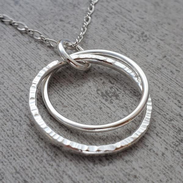 Silver Double Hoop Necklace picture