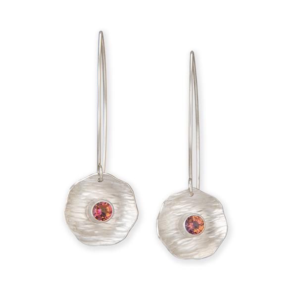 Single Flower Earrings with Mystic Topaz picture