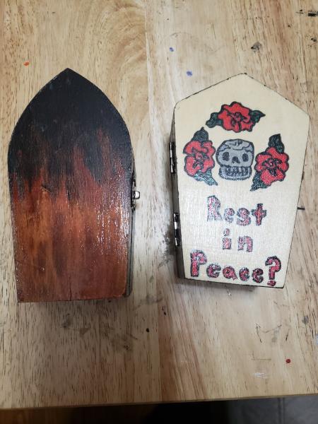 Small Painted Coffin Boxes