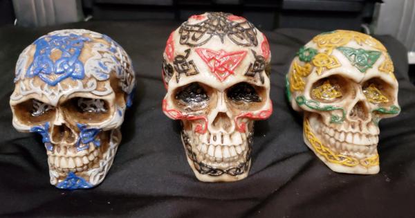 Painted Resin Skulls picture