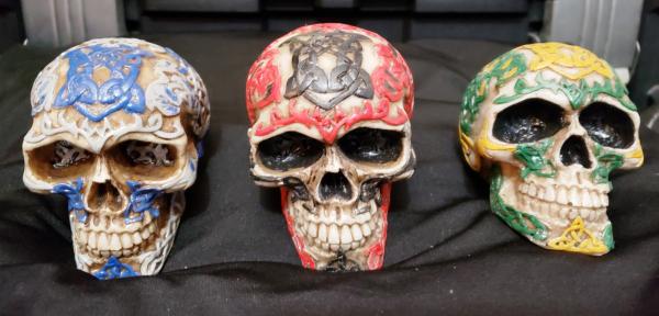 Painted Resin Skulls picture