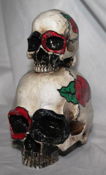 Painted Double Resin Skull picture