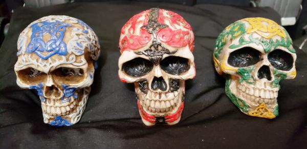 Painted Resin Skulls picture