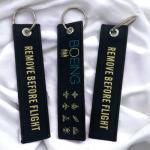 New Set 3 Keychain Diferent Airlines  *- 130*30mm twill+embroidery logo on both sides