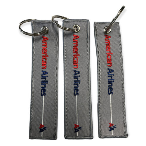 New Set 3 Keychain Diferent Airlines  *- 130*30mm twill+embroidery logo on both sides picture