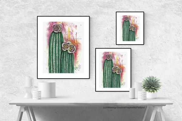 Cactus Print, Watercolor and Pen and Ink, by Haylee McFarland picture