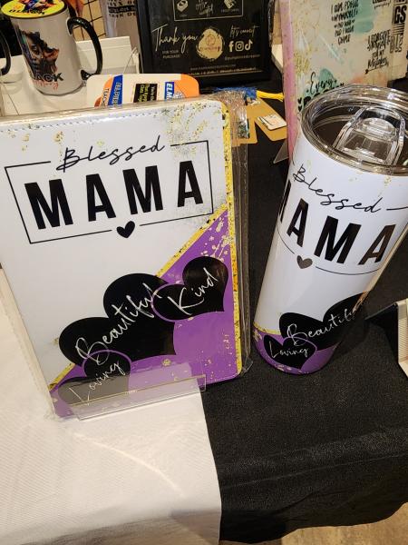 Blessed Mama Tumbler and Journal set