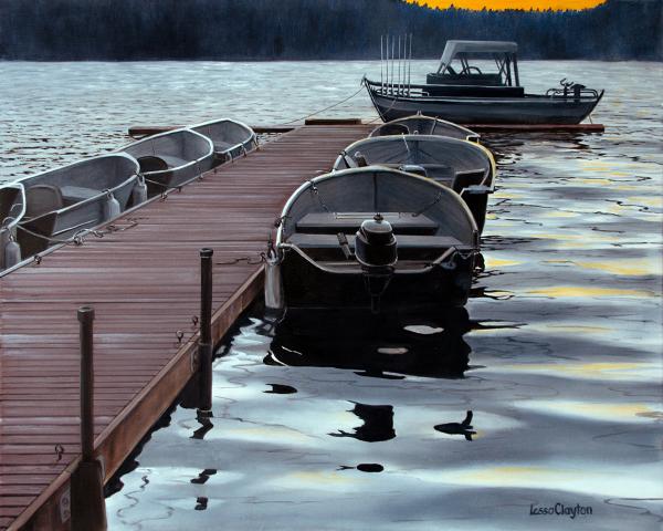 Dawn on East Lake - 24x30 picture