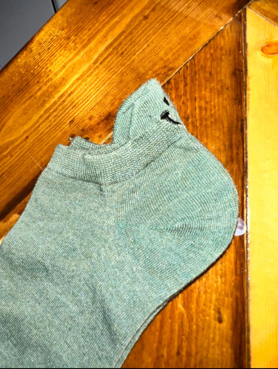 Socks with cute faces on the back picture