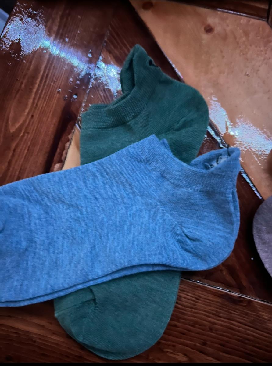 Socks with cute faces on the back picture