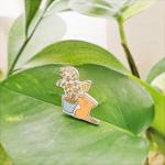 Cat Plant Enamel Pin