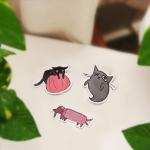 Halloween Animal Sticker Set