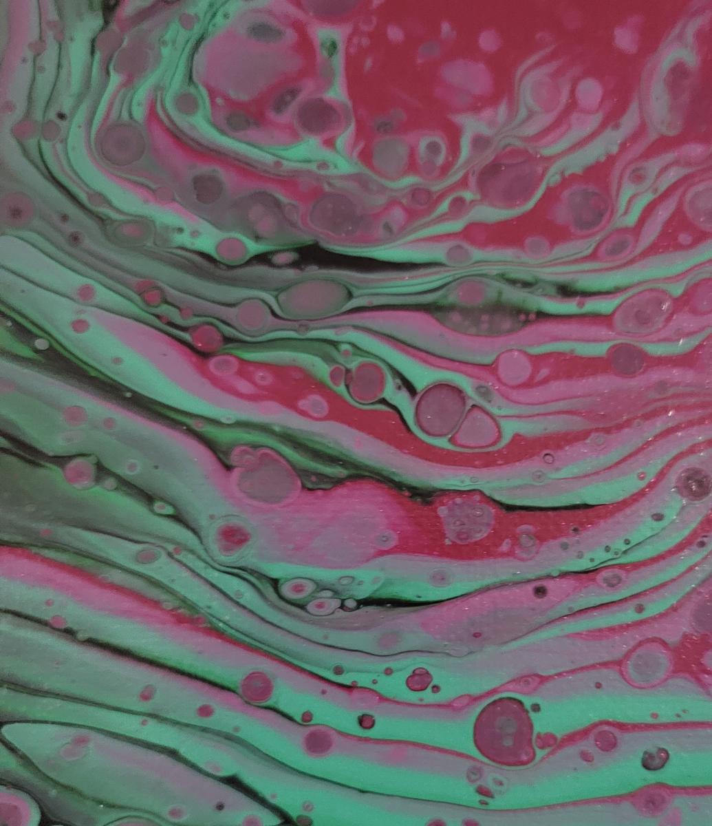 Into a Violet Dream- Abstract Ring Pour Painting picture