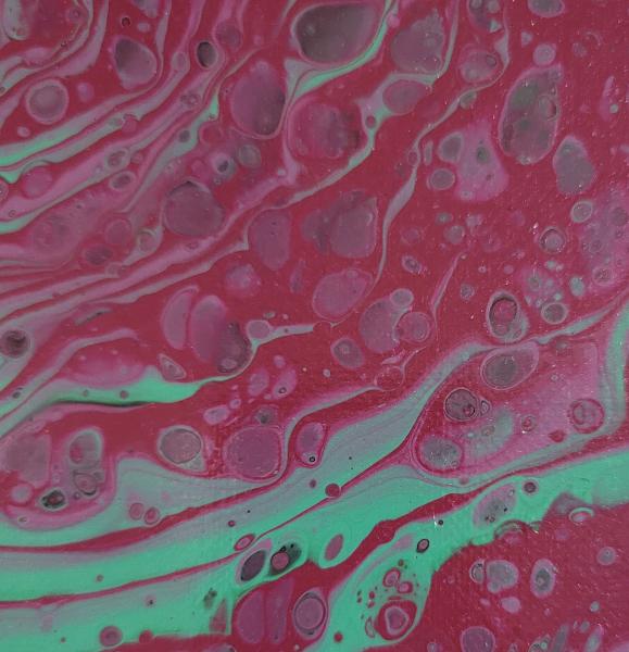 Into a Violet Dream- Abstract Ring Pour Painting picture