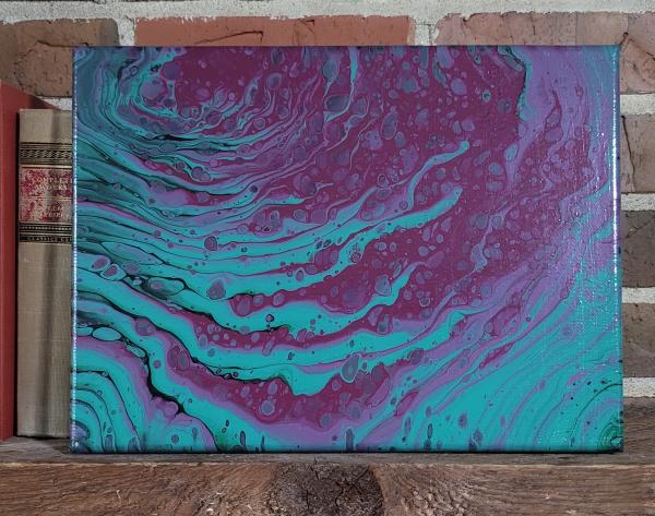 Into a Violet Dream- Abstract Ring Pour Painting picture