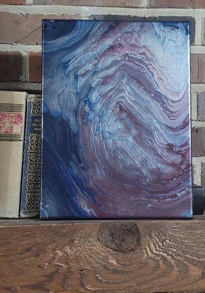 Silvered Cosmos- Original Acrylic Pour Painting picture