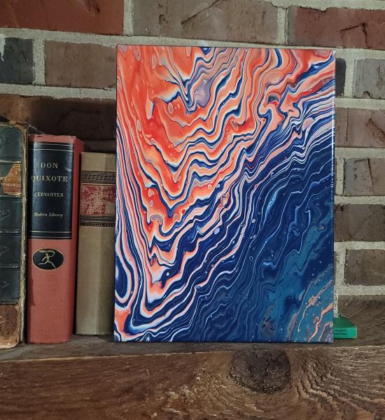 Climbing the Coral Mountain- Ring Pour Painting picture