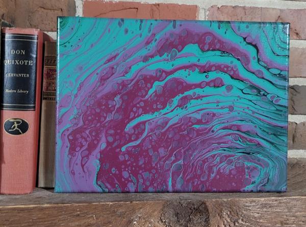 Into a Violet Dream- Abstract Ring Pour Painting picture