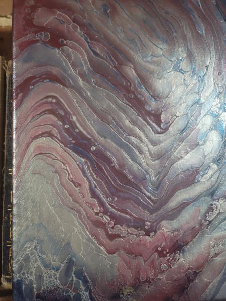 Silvered Cosmos- Original Acrylic Pour Painting picture
