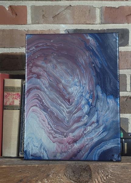 Silvered Cosmos- Original Acrylic Pour Painting picture