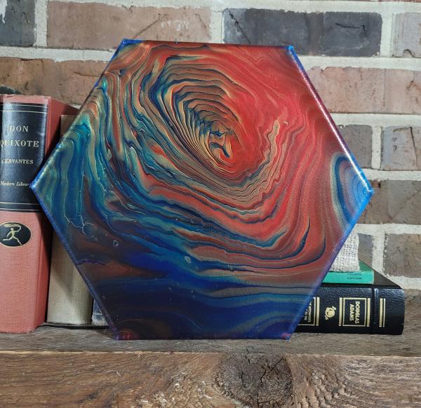 Whirling Dreamscapes- Abstract Hexagonal Fluid Art Painting