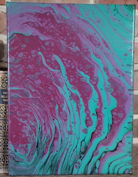 Into a Violet Dream- Abstract Ring Pour Painting picture