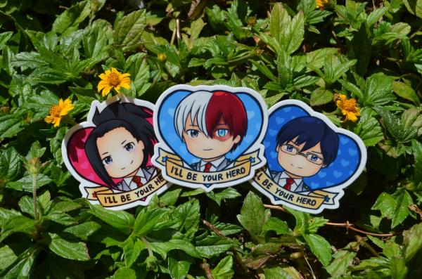 BNHA "I'll Be Your Hero" 3" Vinyl Stickers picture