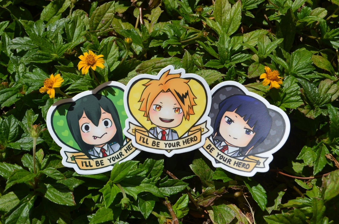 BNHA "I'll Be Your Hero" 3" Vinyl Stickers picture