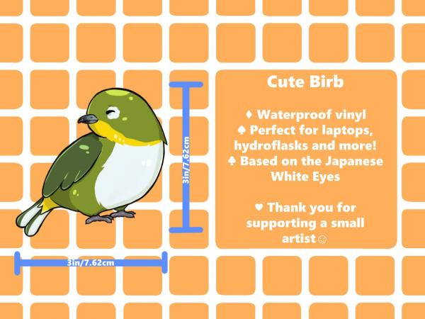 Cute Bird 3" Vinyl Sticker picture