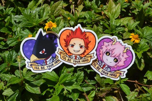 BNHA "I'll Be Your Hero" 3" Vinyl Stickers picture