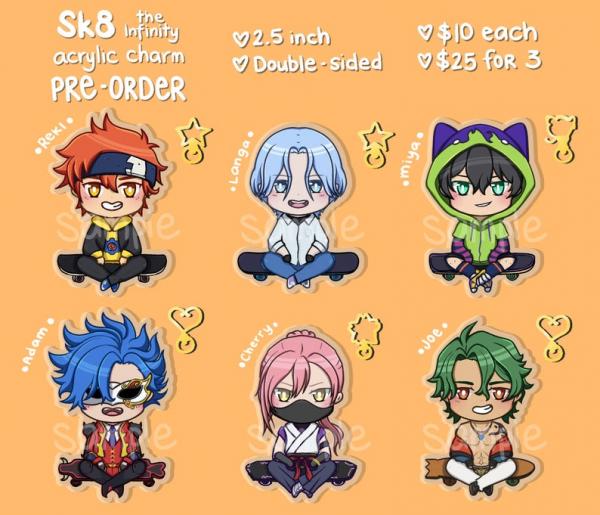 PRE-ORDER: Sk8 the Infinity Acrylic Charms
