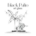 Black Patio Art Glass