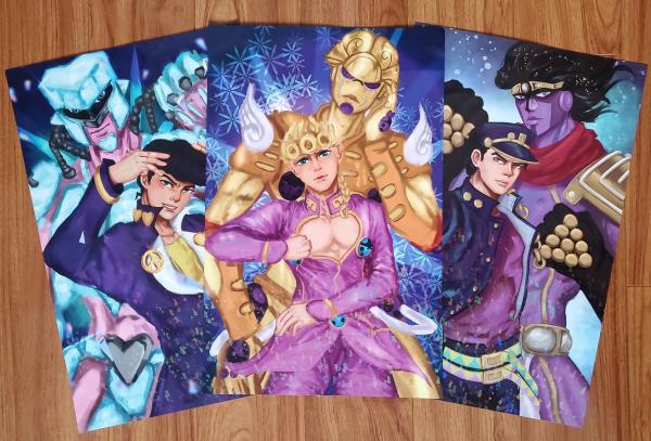 JJBA: Giorno 11 x 17 inch Holographic Print picture