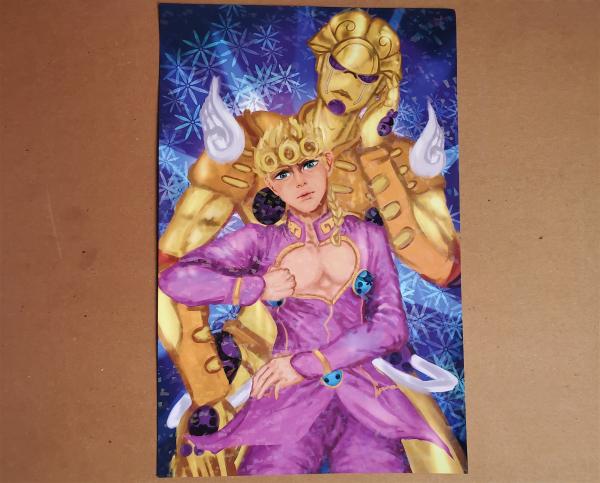 JJBA: Giorno 11 x 17 inch Holographic Print picture