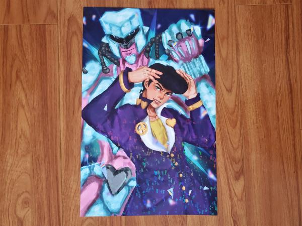 JJBA: Josuke 11 x 17 inch Holographic Print