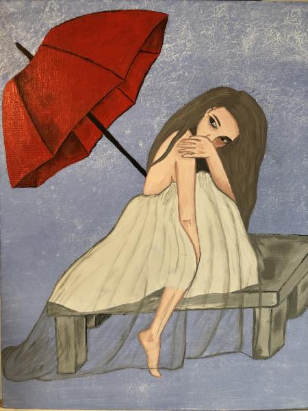 She is Kindness. Original artwork. Wall decor. Acrylic on canvas.