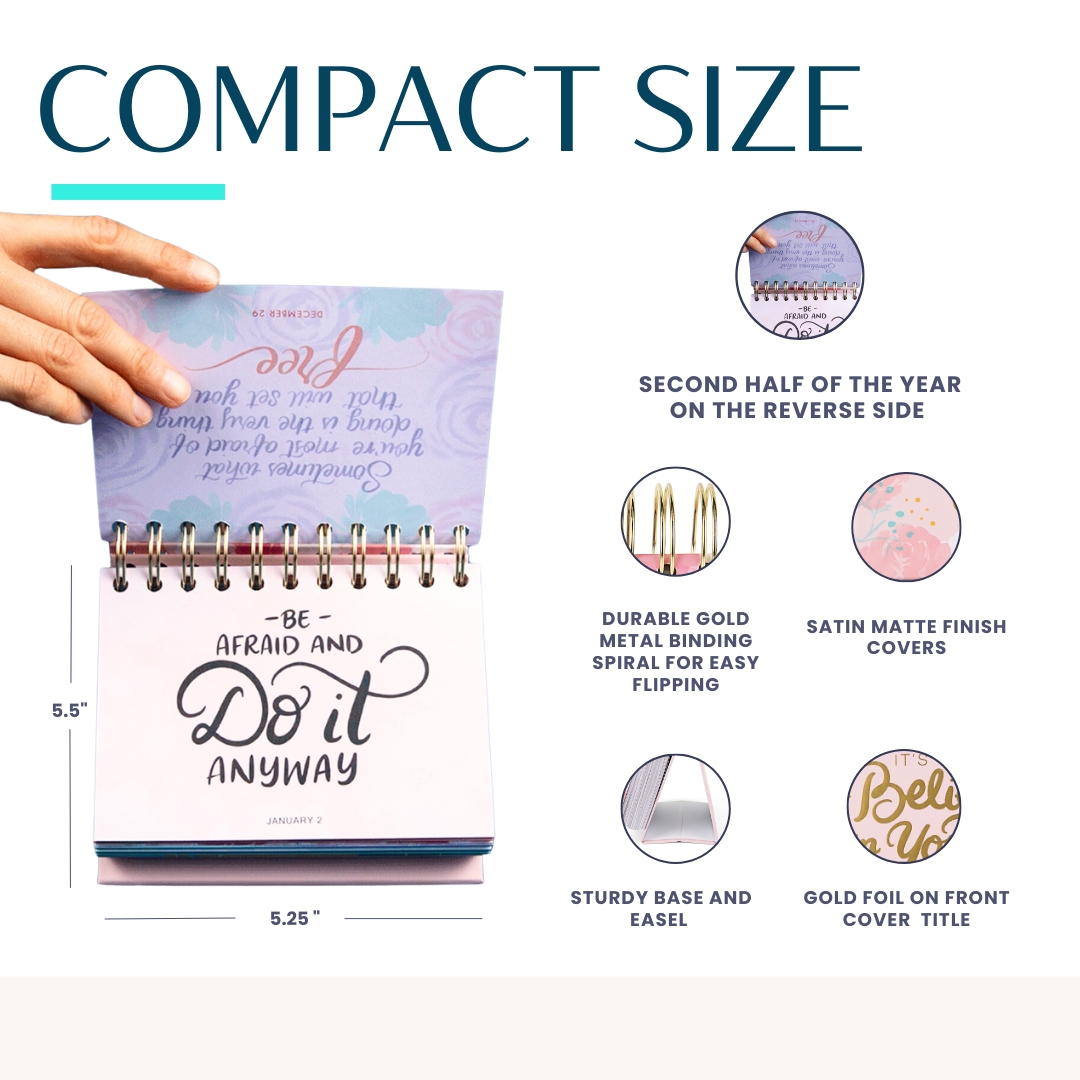 It's Time to Believe in Yourself: Motivational Desk Calendar picture