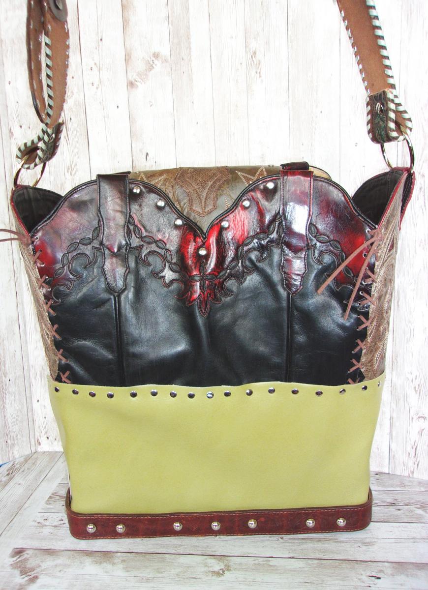 Western Laptop Tote  XL Cowboy Boot Purse LT34 picture