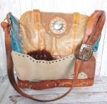 Western Laptop Tote  XL Cowboy Boot Purse LT38