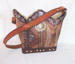 Leather Handbag - Cowboy Boot Purse BK33