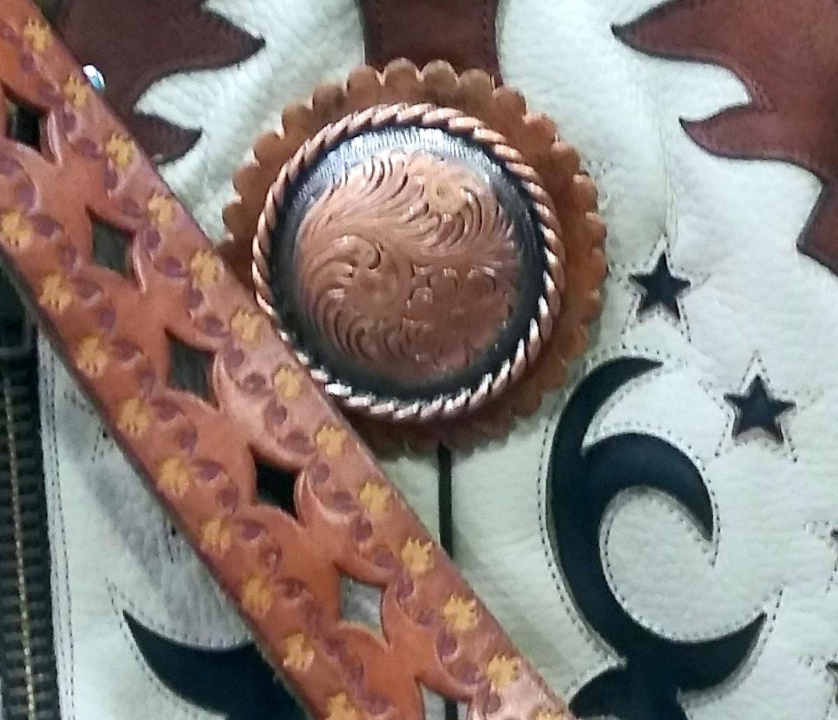 Leather Handbag - Cowboy Boot Purse BK34 picture