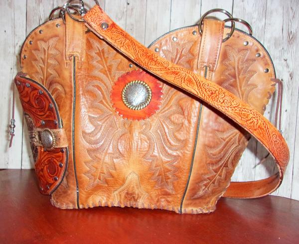 Hand-Crafted Conceal Carry Purse - Cowboy  Boot Purse CB68 picture